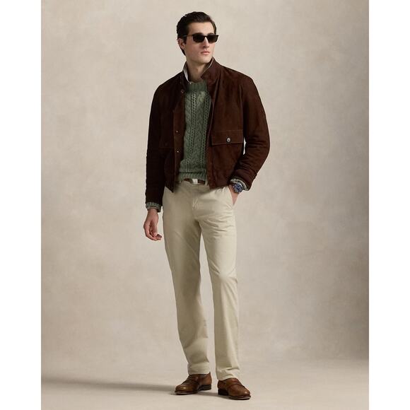 POLO Ralph Lauren Stretch Straight Fit Chino Pants Beige Flat Front Mens 30x32 - Picture 8 of 9